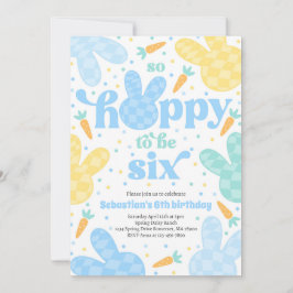 Bunny 6. Geburtstagsparty Spring Boy Bunny Birthda Einladung