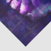 Bunny Abstrakt Rabbit Blue Lila Blumendekoupage Seidenpapier (Detail)