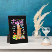 Bunny Abyssinian Cat Happy Oaster Fotoplatte (Seite)