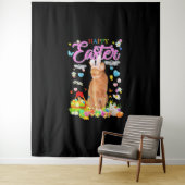 Bunny Abyssinian Cat Happy Oaster Wandteppich (Beispiel)