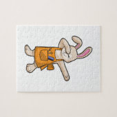 Bunny als Friseur mit Comb & Schere Puzzle (Horizontal)