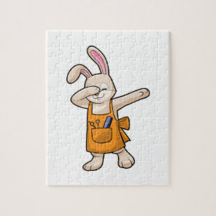 Bunny als Friseur mit Comb & Schere Puzzle