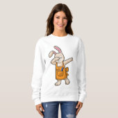 Bunny als Friseur mit Comb & Schere Sweatshirt (Vorne ganz)