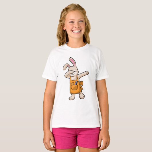 Bunny als Friseur mit Comb & Schere T-Shirt (Vorne ganz)