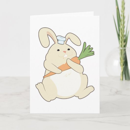 Bunny als Koch mit Carrot Karte (Vorderseite)