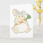 Bunny als Koch mit Carrot Karte (Gelbe Blume)