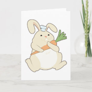 Bunny als Koch mit Carrot Karte