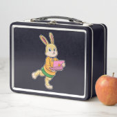 Bunny als Sekretär für Laptop Metall Brotdose (Beispiel)