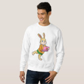Bunny als Sekretär für Laptop Sweatshirt (Vorne ganz)