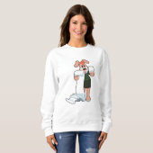 Bunny als Sekretär für Papier Sweatshirt (Vorne ganz)