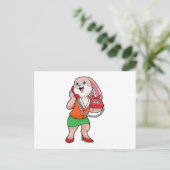 Bunny als Sekretär mit Telefon Postkarte (Stehend Vorderseite)