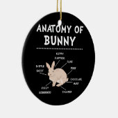 Bunny Anatomy Rabbit Lover Sonnige Mama Keramik Ornament (Rechts)