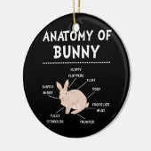 Bunny Anatomy Rabbit Lover Sonnige Mama Keramik Ornament (Links)
