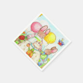 Bunny and Bug Birthday Napkins Serviette (Ecke)