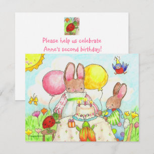 Bunny and Bug - Einladung zum Geburtstag