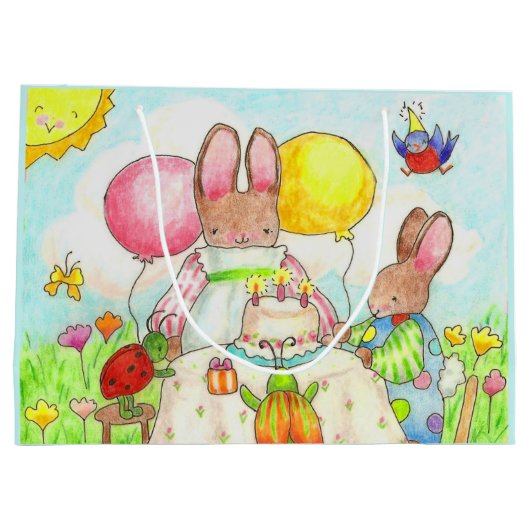 Bunny and Bug Geschenktasche Große Geschenktüte (Rückseite)