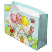 Bunny and Bug Geschenktasche Große Geschenktüte (Rückseite Schrägansicht)