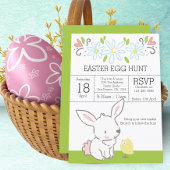 Bunny and Chick Oaster Egg Hunt Brunch Einladung