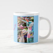 Bunny and Child Photos Oval Frame Blue Easter Jumbo-Tasse (Rechts)