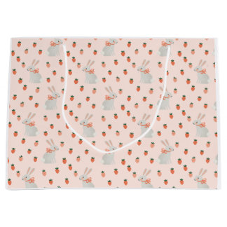 Bunny and Strawberry Birthday Party Große Geschenktüte