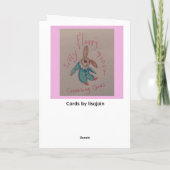 Bunny And The Excited Flower 🌼  Dankeskarte (Rückseite)