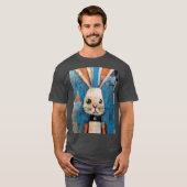Bunny Art Colorful Rabbit Painting Animal Lovers T-Shirt (Vorne ganz)