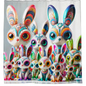 Bunny Art Duschvorhang (Vorderseite)