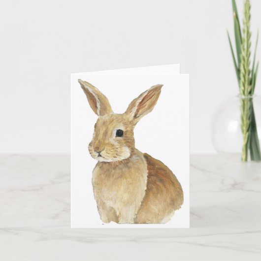 Bunny Art Note Card Feiertagskarte (Vorderseite)
