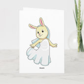 Bunny as Bride with Veil Karte (Rückseite)