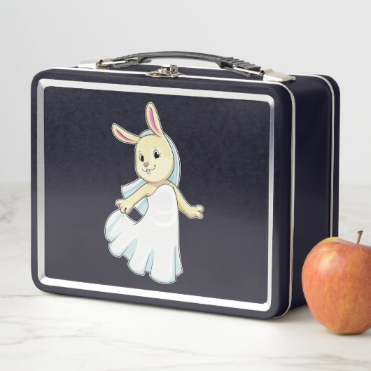 Bunny as Bride with Veil Metall Brotdose (Beispiel)