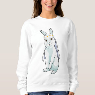 Bunny as Bride with Wreath of Blume Sweatshirt