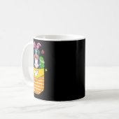 Bunny Australian Shepherd Oaster Chocolate Eggs in Kaffeetasse (Vorderseite Links)