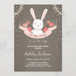Bunny Baby Dusche Einladung Rabbit Spring Floral