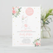 Bunny Baby Dusche Einladung Sonnen-Special (Stehend Vorderseite)