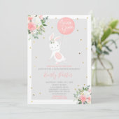 Bunny Baby Dusche Einladung Sonnen-Special (Stehend Vorderseite)