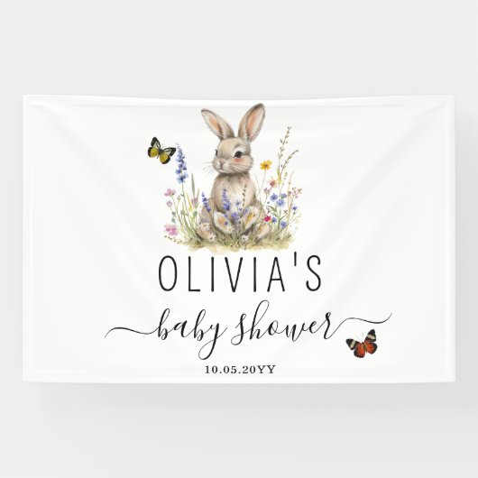 Bunny Baby Dusche Party Grosses Banner (Horizontal)