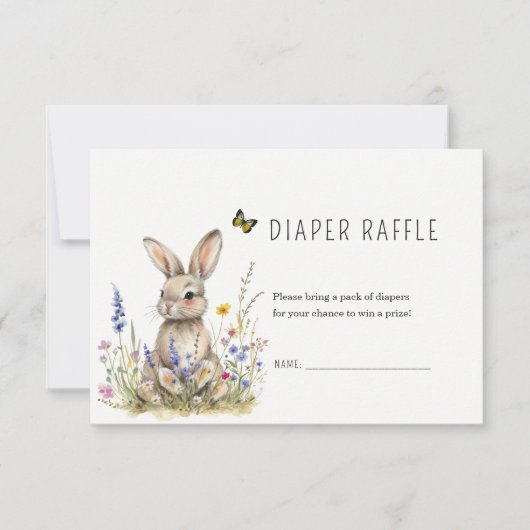 Bunny Baby Dusche Preisliste Einladung (Vorderseite)