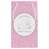 Bunny Baby Dusche Spring Pink Girl Kleine Geschenktüte (Rückseite)