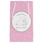 Bunny Baby Dusche Spring Pink Girl Kleine Geschenktüte (Vorderseite)