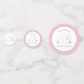 Bunny Baby Dusche Spring Pink Girl Konfetti (Rückseiten)