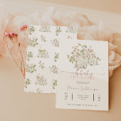 Bunny Baby Girl Dusche Einladung