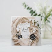 bunny baby reveal pregnancy announcement card  ankündigung (Stehend Vorderseite)