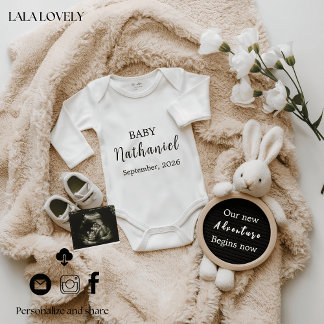 bunny baby reveal pregnancy announcement card  ankündigung
