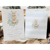 Bunny baby shower Boy Einladung