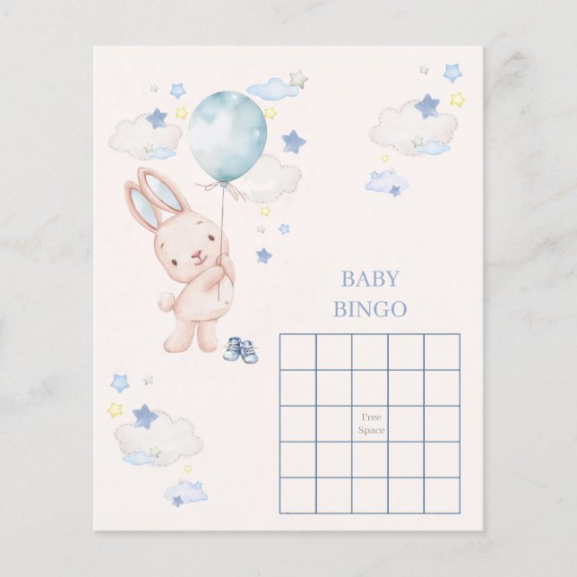 Bunny Baby Shower Boy Game (Vorderseite)