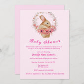 Bunny Baby Shower Einladung (Vorne/Hinten)