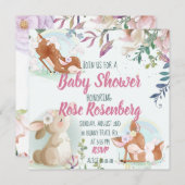 Bunny Baby Shower Einladung (Vorne/Hinten)