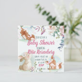 Bunny Baby Shower Einladung (Stehend Vorderseite)