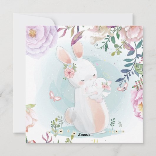 Bunny Baby Shower Einladung (Rückseite)