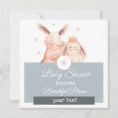 Bunny Baby Shower Einladung (Vorderseite)